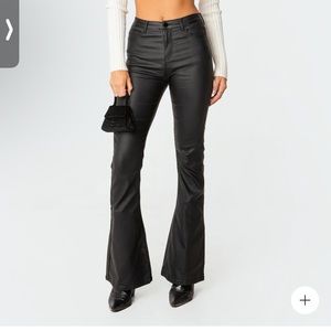 Edikted black leather pants xs!